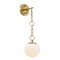 Designers Fountain Wine Flower 7 in. 1-Light Brushed Gold Wall Sconce with White Art Glass Shade and Adjustable Chain D329M-WS-BG - alternate 7